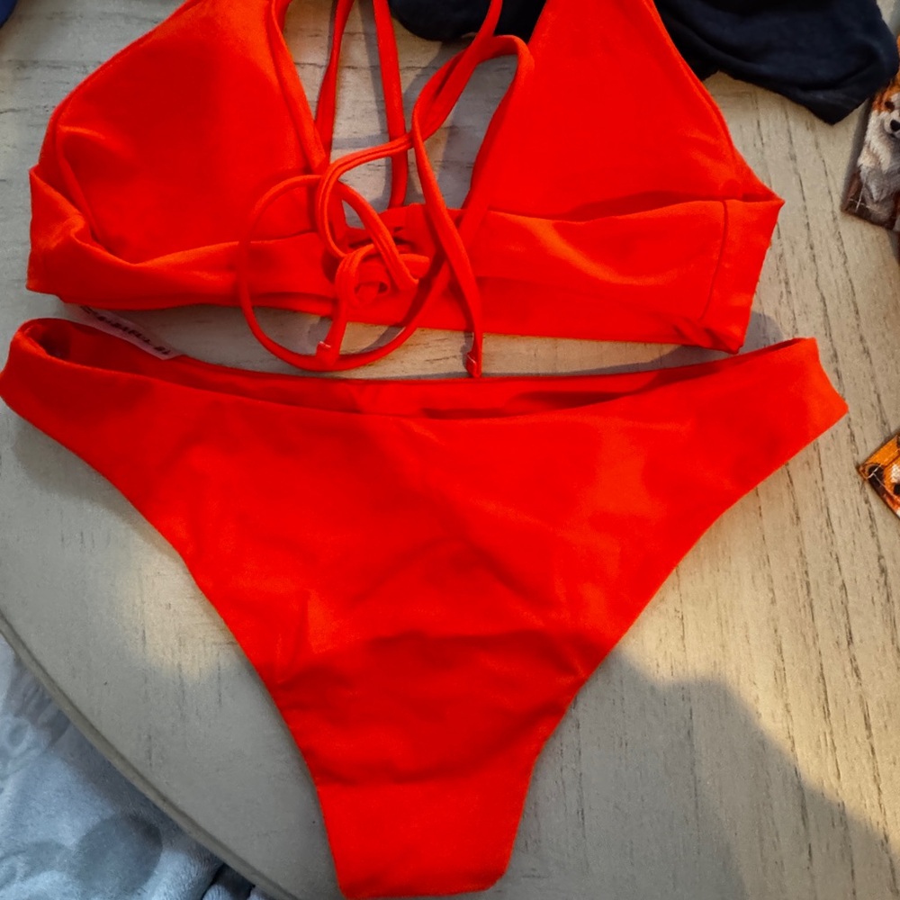 Vibrant Red Bikini Set